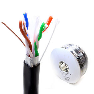 CAT6 Outdoor Cable Ethernet Double shielded 305 Meters (Black)